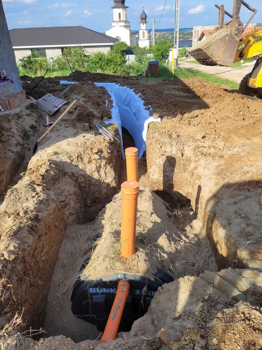 Executam cu buldoexcavator lucrari fundatii fose demolari