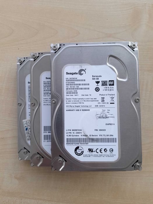 HDD Seagate Barracuda 500GB, 7200rpm, 16MB cache, SATA III, - 3,5 inch  PC DVR   40 lei