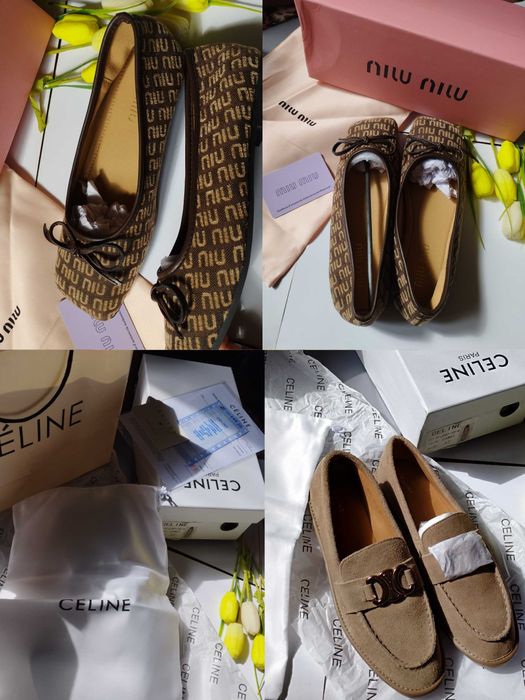 Макасина Miu miu коричневые