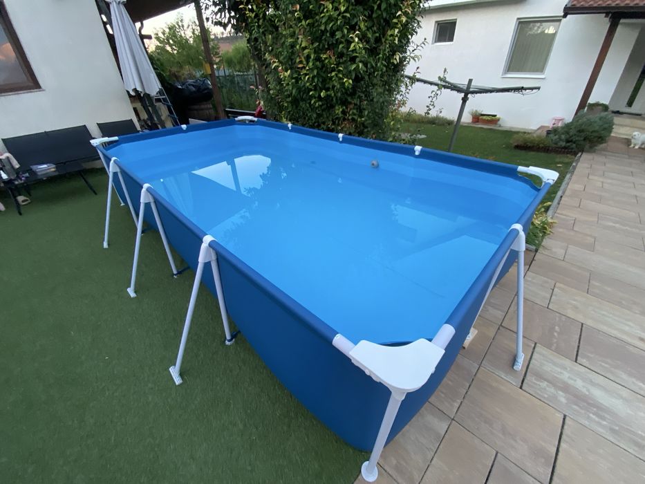 Piscina Bestway cu cadru metalic, supraterana, dreptunghiulara, 400 x 211 x 81 cm
