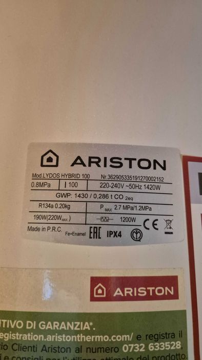 Бойлер Ariston Lodos Hybrid 100li.