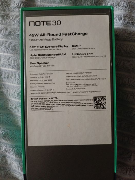Продам Infinix Note 30