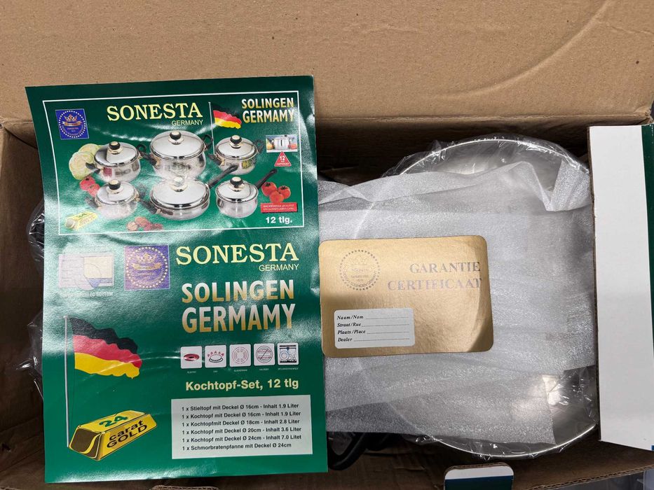 Комплект тенджери Sonesta 12 части, 18/10, чисто нов