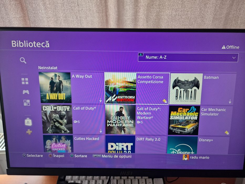 Vand ps4 slim 500gb cu call of duty si cont cu jocur am o singura maneta