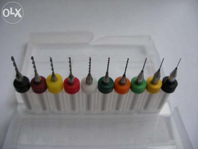 Карбидни твърдосплавни свредла Ф0.3-1.2 мм за Dremel Дремел CNC 10 бр.