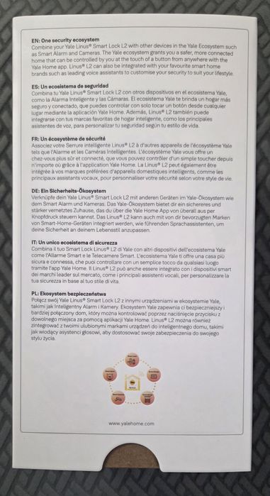 Vand Yale Linus Smart Lock L2