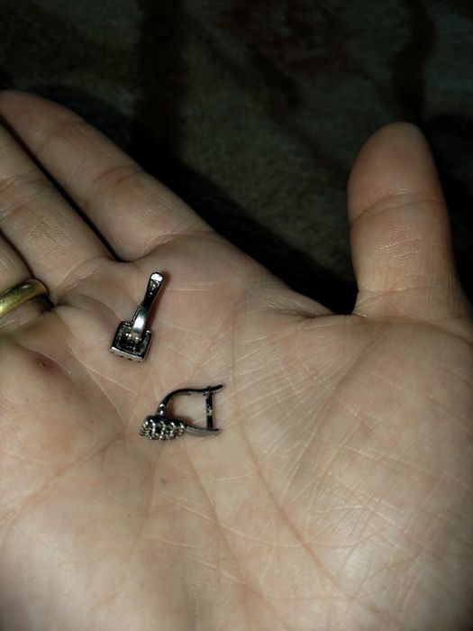 Сережки серебряные