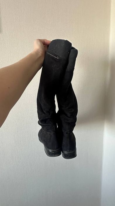 Продам сапоги зима, эко-замша