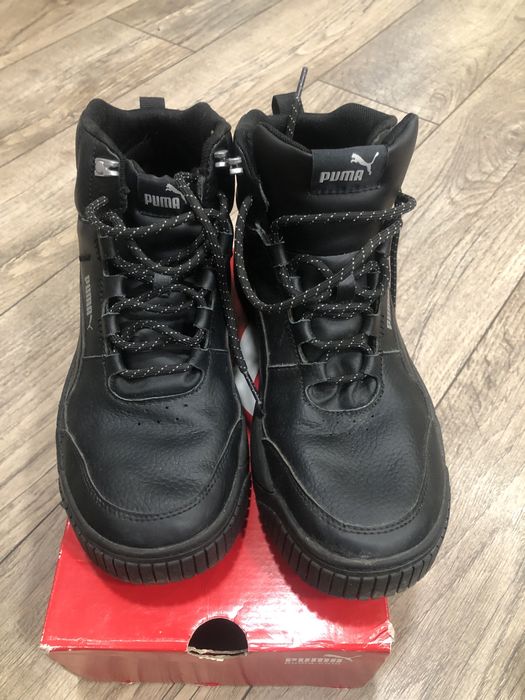 Кожени зимни високи маратонки Puma за момче