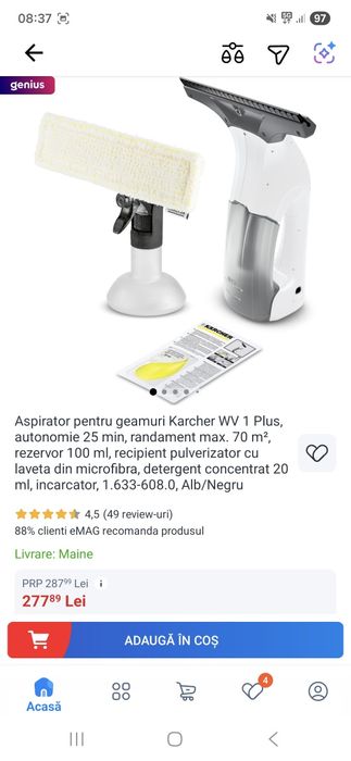 Aspirator geamuri karcher