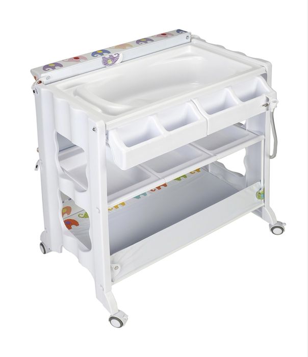 Masă Mappy Smart 2-în-1 pentru înfășat bebeluşi, cu cădiță inclusă