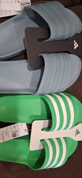 Нови Чехли Adidas ADILETTE AQUA джапанки 42/43 сини /зелени/ сиви