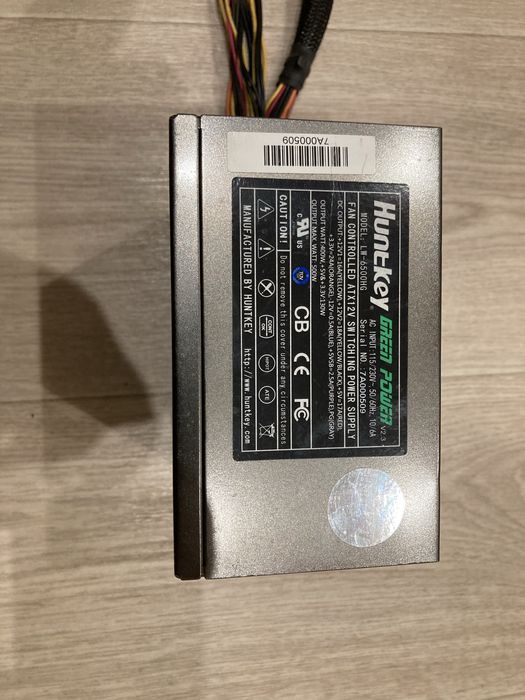 Блок питания Huntkey 500Вт с гарантией 3 месяца