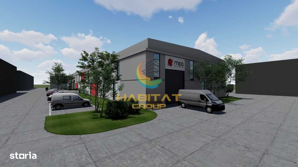 Hală industrială cu poduri rulante și putere 1,8 MW – 2400 mp | Popeșt