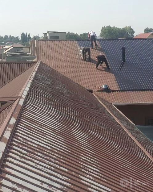 Fasad ishlari kraska malyar ishlari atachento travertin shpaklyovka