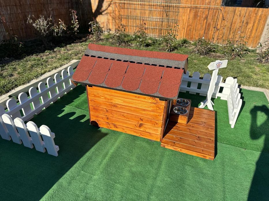 Cușcă de câine izolată, din lemn, diverse modele