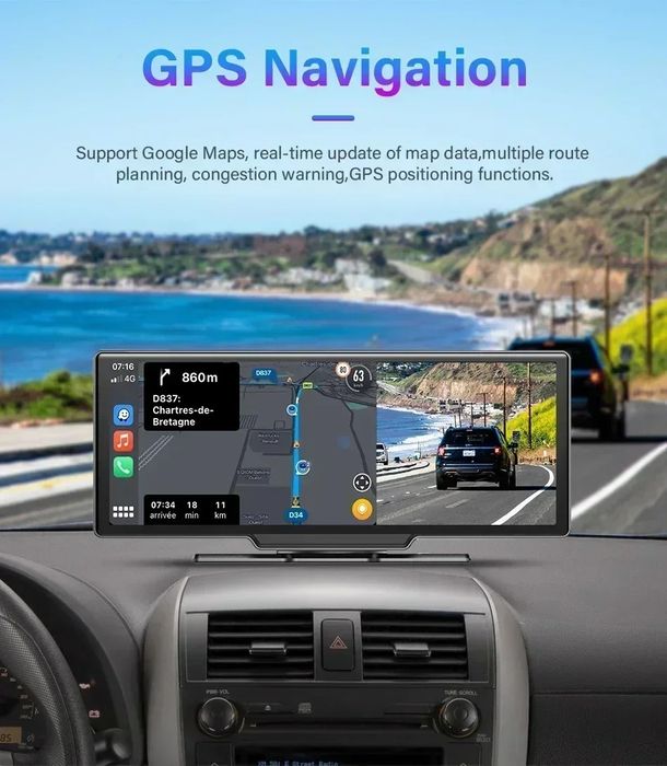 Sistem Multimedia NAVI Carplay Android Auto 10 inch camera frontala Mirror Link