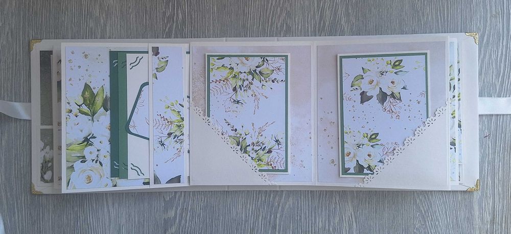 Сватбен албум "Нашата приказка" в антично бяло, ръчна изработка /51.2