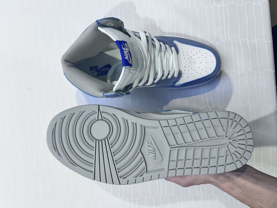 Adidasi Jordan 1 high washed blue marimea 43