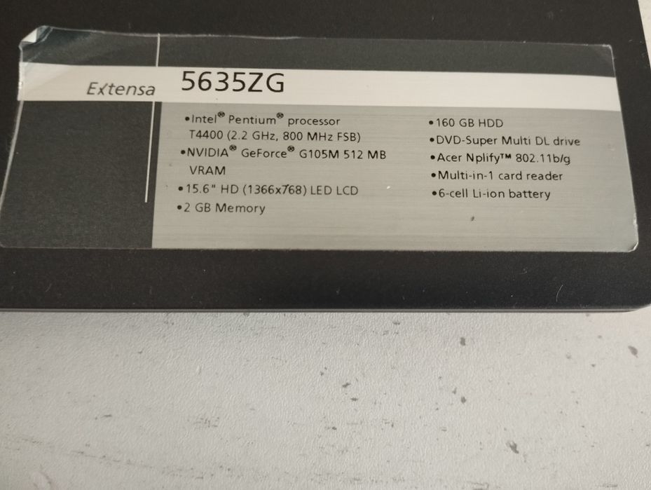 Ноутбук Extensa 5635ZG.