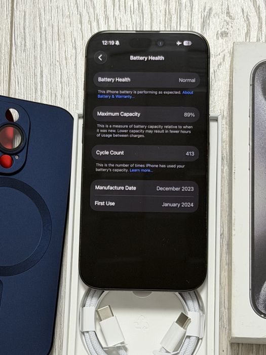 Iphone 15 Pro 128 gb cu garantie, impecabil