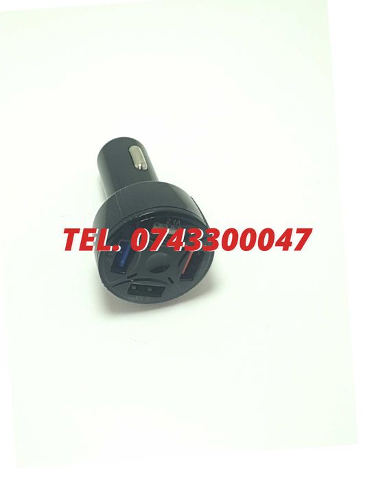 Incarcator Universal Masina Auto 4 Porturi Bricheta Usb Qc Fastcharge