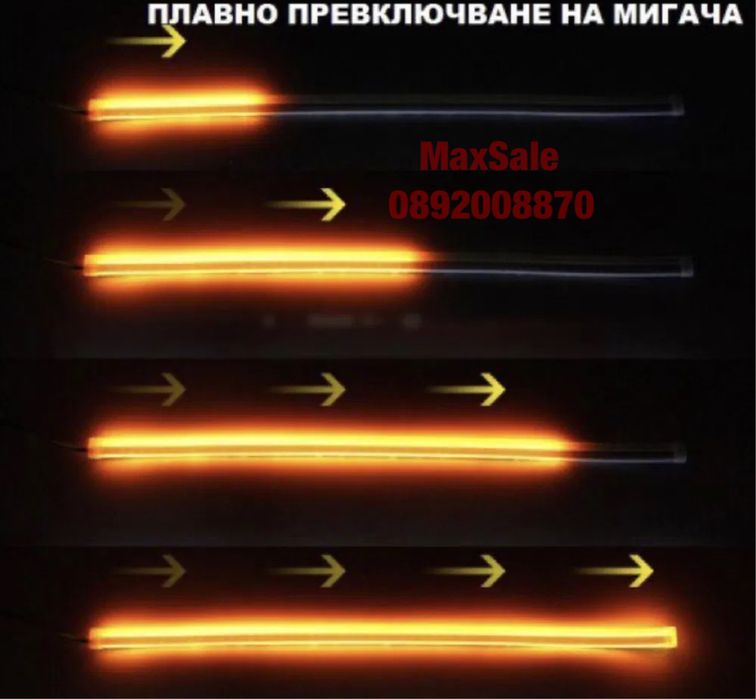 LED лента за дневни светлини вид бягащ мигач
