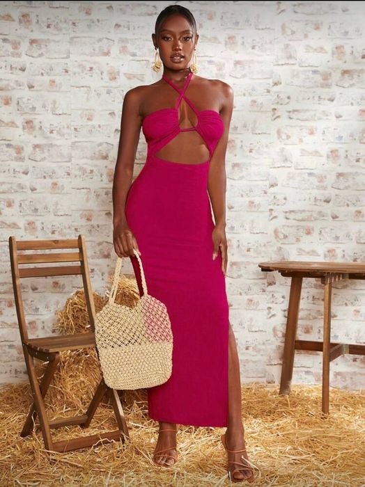 Лятна рокля SHEIN в цвят FUCHSIA