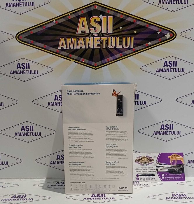 Asii Amanetului-Sonerie Video Inteligenta Eufy Security E340-Camere Duale,Rezolutie 2K