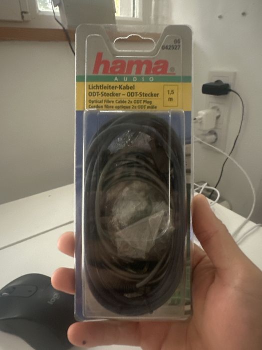 Оптический аудиокабель Hama Toslink (ODT) 1,5 м — новый