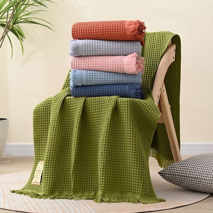 Вафельные лицевые полотенца