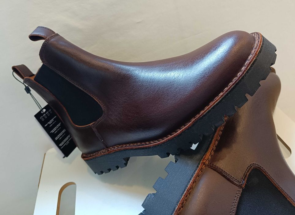 Ghete chelsea 45 premium plain toe Selected NOI piele naturala