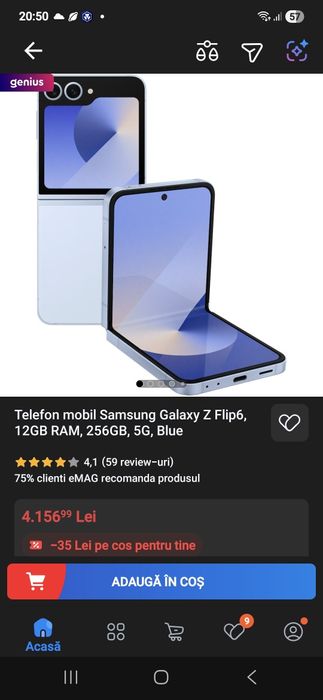 Galaxy Z Flip 6 5G Blue 256 gb