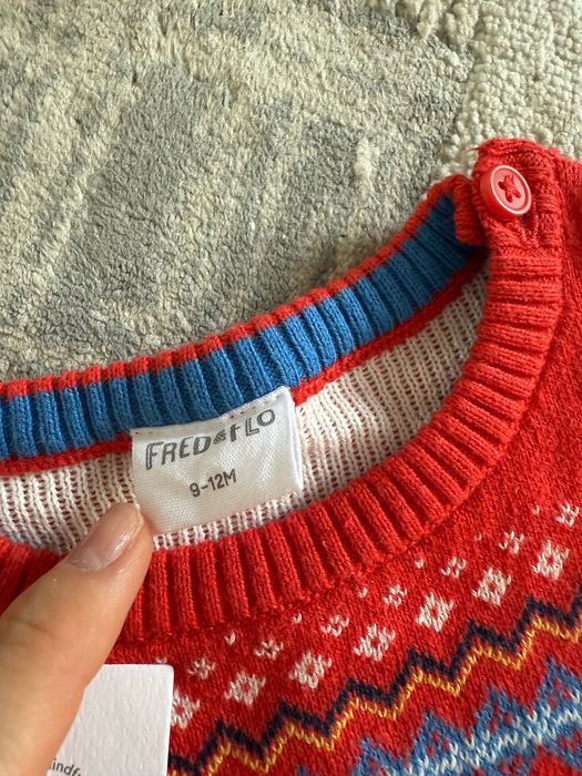 Ново Коледно ромпърче 9-12м.