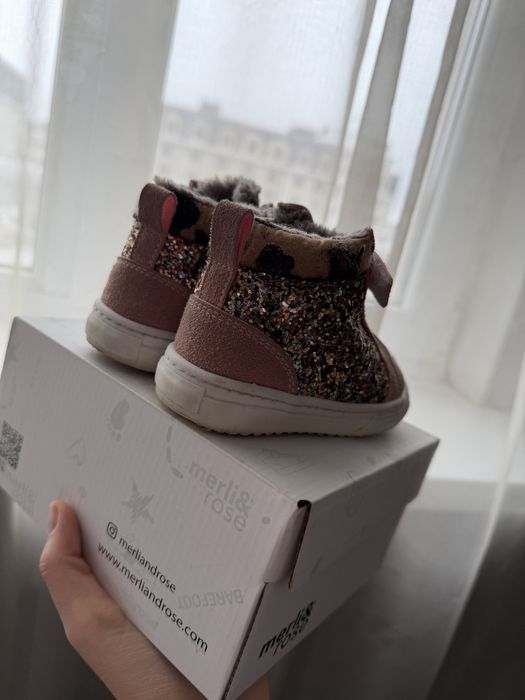 Утепленные ботинки Merli & Rose, р. 23 леопард + глиттер