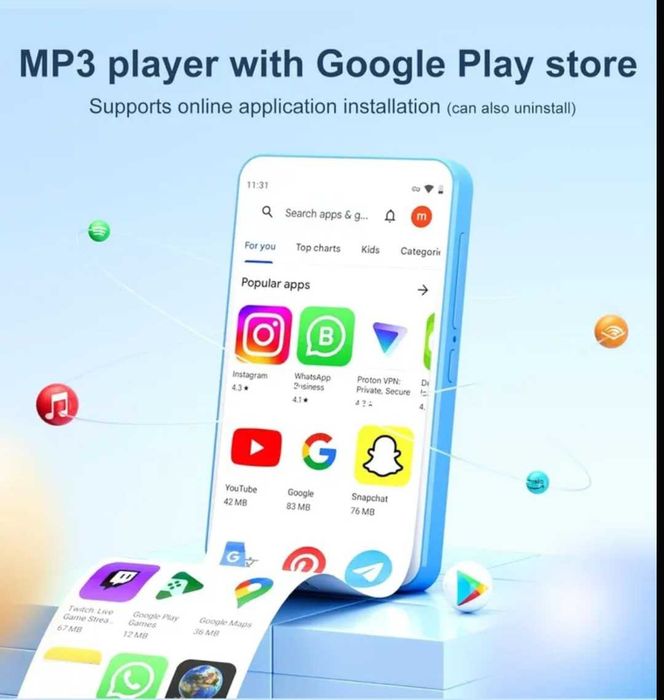 MP3-плеер Oilsky M303 Pro Android 9.0 Bluetooth\WiFi