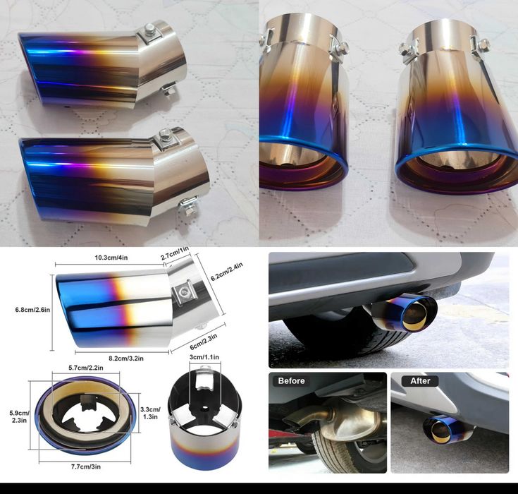 Универсален тунинг накрайник за ауспух за Кола-автомобил-джип-ван