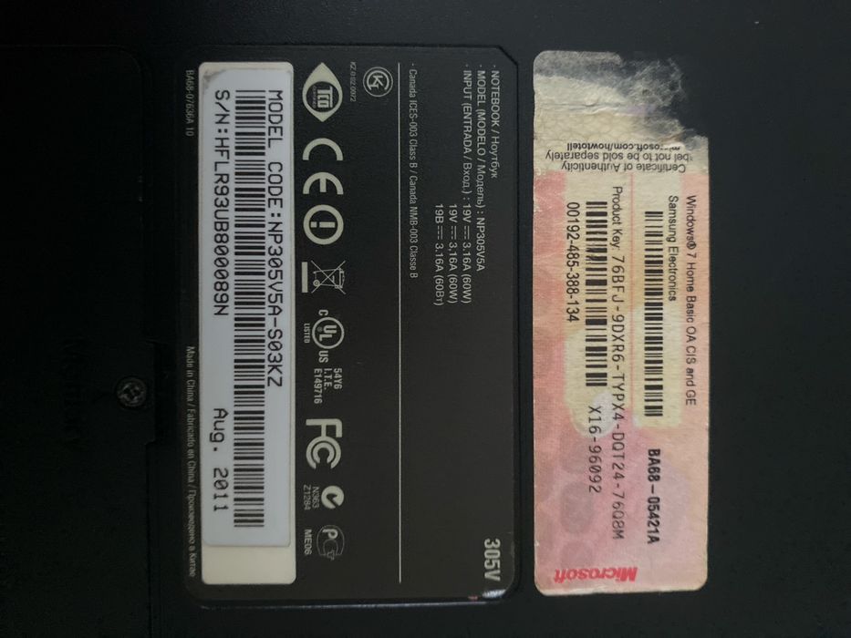 Ноутбук Самсунг старый