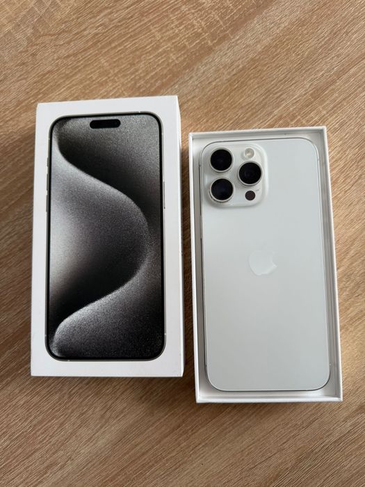 Iphone 15 pro max 256 gb, white titanium, neverlocked