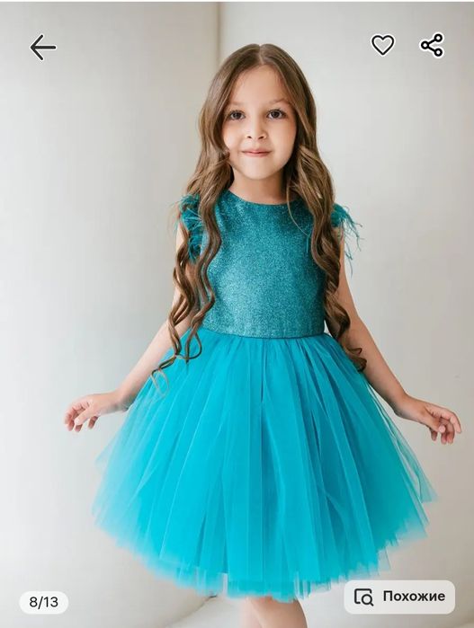 Платье на девочку, праздник, новый год, пышное, красивое. Размер 122,1