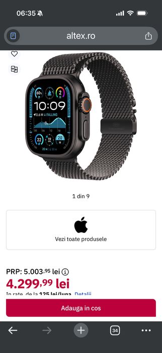 Apple Watch  Ultra 2, 49 MM, Titanium& Ceramic Case, Sappire Crystal…