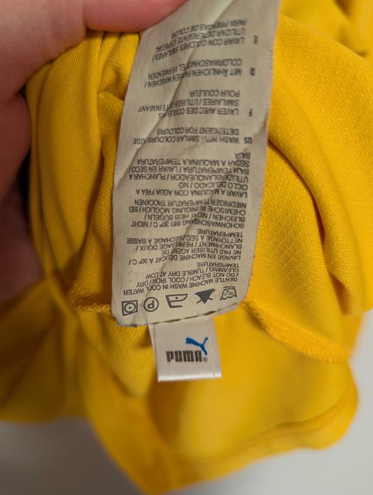 Bluza sport Puma L – galbenă, logo brodat, running training