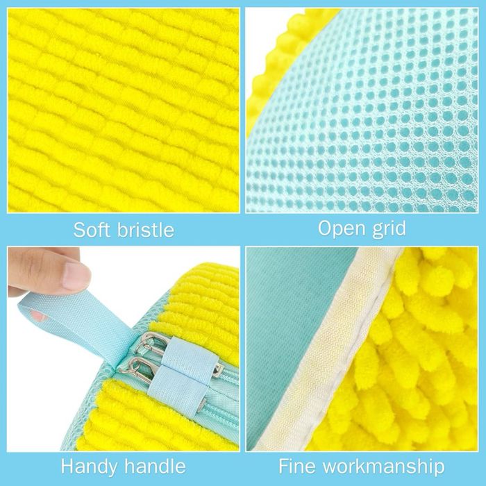 Săculeț spălare pantofi la mașină, protecție 360°, fermoar*