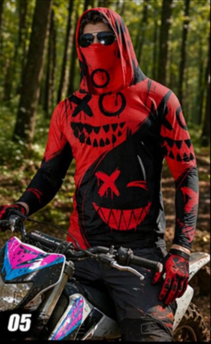 Джърси и боне в едно 2в1 фанелки за мотокрос екипи