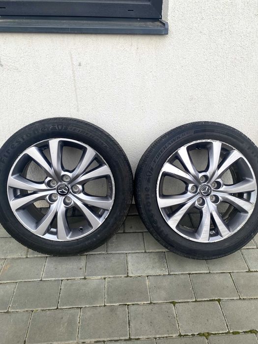 Jante Mazda R18 + Anvelope Firestone M+S – 2 buc., originale, uzate