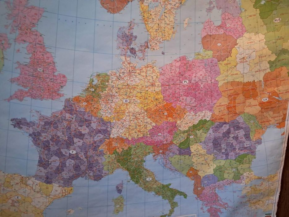 Карта Европа за стена