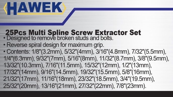 Екстрактори 25 части HAWEK