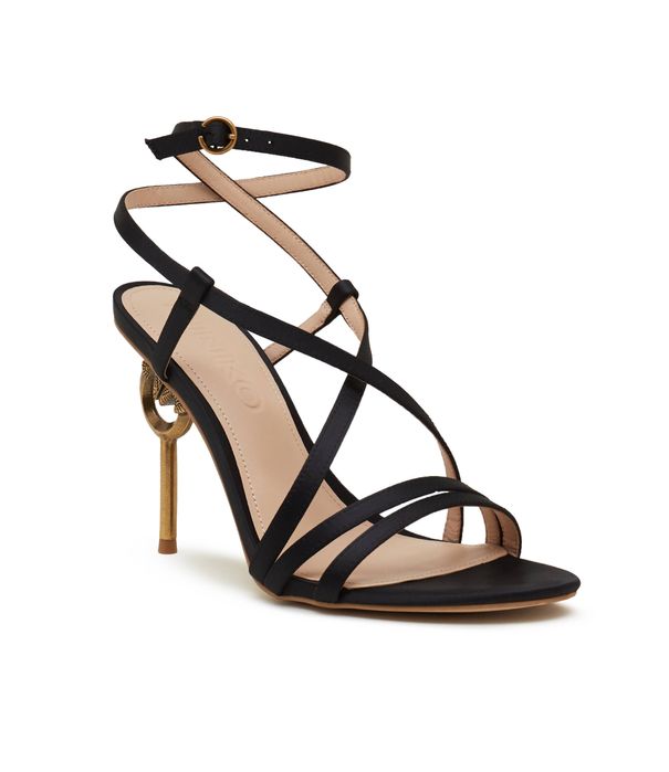 Кожени сандали на висок ток Pinko