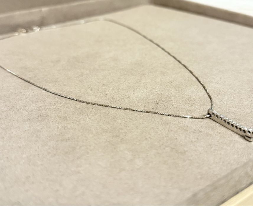 Колие бяло злато и диаманти