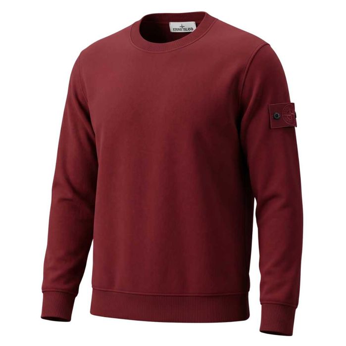 Мъжка Оригинална Блуза - Stone Island - Червен Цвят